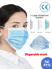 50 pièces masque facial jetable 3 plis avec filtre à boucle doreille élastique masques anti-poussière respirateur pour adultes et enfants