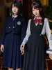 Académique Lolita Ensemble 3 Pièces Costume Veste Robe JK Noir À Manches Longues