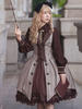 Académique Lolita Gilet Café Infanta Polyester Top Lolita Gothique