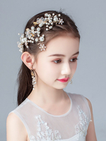 Accessoire Cheveux Fille de Perles Blondes Perle Enfants Accessoires Cheveux