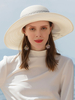 Accessoire Costume Rétro Femme Chapeau Vintage Ecru Blanc Dot Net Net Déguisements Halloween