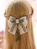Accessoire de Cheveux Lolita Verte Lolita Hairclip Lace Tassel Bow Déguisements Halloween