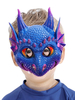 Accessoire De Costumes Halloween Enfants Masque De Dragon Bleu Accessoire En Cuir Pu Déguisement Carnaval