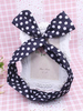 Accessoires Cheveux 2022 Bandeau Femmes Vintage Marine Sombre à Pois Bandeau de Cheveux 1950s