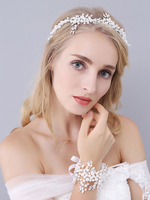 Accessoires coiffes de mariage perlés Accessoires de cheveux de mariée