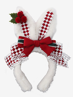 Accessoires Coiffure Mignonne Polaire Lolita Nœuds rouges Plaid Lapin