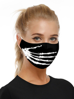 Accessoires Costume Masque Crâne Imprimé Déguisements Halloween