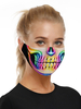 Accessoires Costume Masque Imprimé Crâne Laser Déguisements Halloween