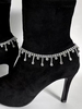 Accessoires de chaussures en strass pour femmes Chaîne de cheville