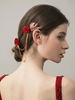 Accessoires de cheveux coiffure de fleur rouge