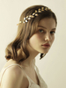Accessoires de cheveux dalliage de bandeau de mariage dor pour la mariée