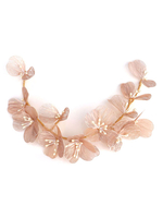 Accessoires de cheveux de cuivre de bandeau de flore de bandeau fait main de coiffure de mariage pour la mariée