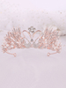Accessoires de cheveux de diadème en métal de coiffe de mariage pour la mariée