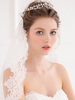 Accessoires de cheveux de diadème en métal de coiffes de mariage de ruban pour la mariée