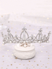 Accessoires de cheveux de diadème strass en métal de coiffe de mariage pour la mariée