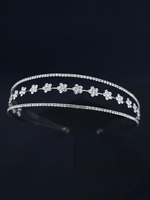 Accessoires de cheveux de diamant dalliage de ruban de casque de mariage pour la mariée