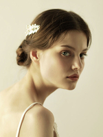 Accessoires de cheveux de feuille de métal accessoire de bandeau de mariage pour la mariée