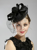Accessoires de cheveux de fibre de polyester de chapeau de mariage de casque pour la mariée