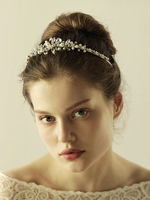 Accessoires de cheveux de fleur en métal accessoire de bandeau de mariage pour la mariée