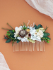 Accessoires de cheveux de fleur séchés par peigne de mariage de casque rouge orange pour la mariée Cadeau de Saint Valentin