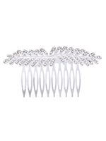 Accessoires de cheveux de mariage argent strass peigne de mariée