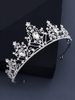 Accessoires de cheveux de mariée couronne en métal diamant