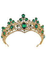 Accessoires de cheveux de mariée diadème en strass en métal avec strass