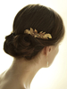 Accessoires de cheveux de mariée en forme de feuille dalliage de peigne de mariage dor