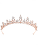 Accessoires de cheveux de mariée en métal de coiffe de mariage en or diadème en strass