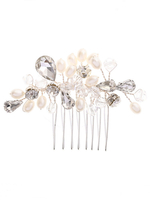Accessoires de cheveux de mariée en métal imitation perle casque de mariage