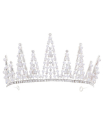 Accessoires de cheveux de perle en métal de diadème de mariage de casque pour la mariée
