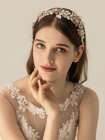 Accessoires de cheveux de perle en métal de serre-tête de mariage de bandeau pour la mariée
