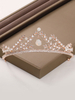 Accessoires de cheveux de strass dalliage en métal de diadème de mariage de casque pour la mariée