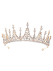 Accessoires de cheveux de strass en métal de diadème de coiffes de mariage pour la mariée