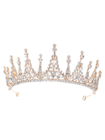 Accessoires de cheveux de strass en métal de diadème de coiffes de mariage pour la mariée