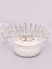 Accessoires de cheveux diadème de mariage en strass en métal avec strass pour la mariée