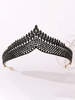 Accessoires de cheveux en métal de chapeaux de casque de mariage noir pour la mariée