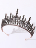 Accessoires de cheveux en métal de chapeaux de coiffe de mariage noirs pour la mariée