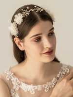 Accessoires de cheveux en métal de coiffe de mariage pour la mariée