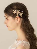 Accessoires de cheveux en métal de coiffe de mariage pour la mariée