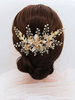 Accessoires de cheveux en métal de coiffure de feuille de coiffes de mariage pour la mariée