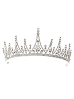 Accessoires de cheveux en métal de diadème de casque de mariage pour la mariée