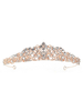 Accessoires de cheveux en métal de diadème de mariage de casque de strass pour la mariée