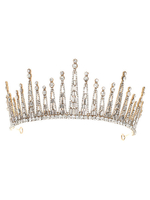 Accessoires de cheveux en métal de diadème de strass de coiffes de mariage pour la mariée
