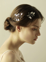 Accessoires de cheveux en métal de feuille de mariage accessoire de coiffe pour la mariée