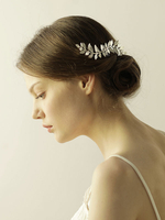Accessoires de cheveux en métal de feuille de mariage accessoire de coiffe pour la mariée