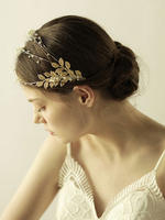 Accessoires de cheveux en métal de feuille de mariage accessoire de coiffe pour la mariée