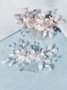 Accessoires de cheveux en métal de peigne de mariage de casque fait main pour la mariée