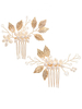 Accessoires de cheveux en métal de peigne de mariage de coiffes faites main pour la mariée