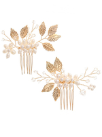 Accessoires de cheveux en métal de peigne de mariage de coiffes faites main pour la mariée